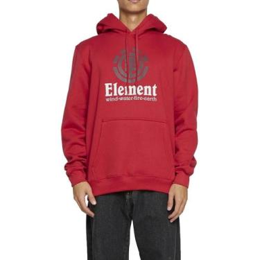 Imagem de Moletom Element Canguru Vertical 280G W24 Masculino Vermelho, Vermelho