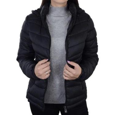 Imagem de Jaqueta puffer nylon facinelli feminina 620228, Preto, G