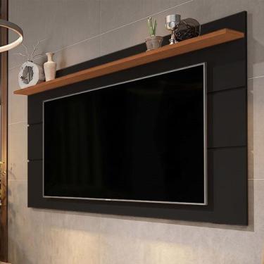 Imagem de Painel Vivare New 1,80m Preto e Freijó para Tv Grande com Design Moder