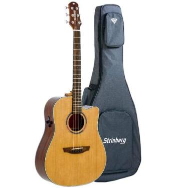 Imagem de Violão Strinberg DD1C Natural Satin Diamond Series Folk Aço com Bag, D