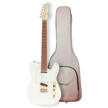 Imagem de Guitarra Benson Telecaster Hardy Series SS 904 Olympic White Gold Escu
