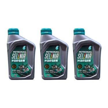Imagem de Kit 3 L Óleo 5w30 API SP ACEA A5 B5 Sintéti Petronas Selenia