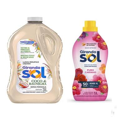 Imagem de Kit Lava Roupas 3 Litros Coco e Baunilha + Amaciante Concentrado Giran