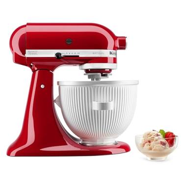 Imagem de KitchenAid Misturador de suporte para sorveteira, 2 quartos, branco
