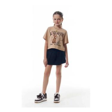 Imagem de Shorts Saia Juvenil Menina Preto Vic&Vicky, 14, Preto