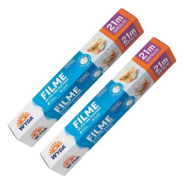Imagem de Plástico Filme PVC Picotado Wyda 28cm x 21m Kit 2 Rolos