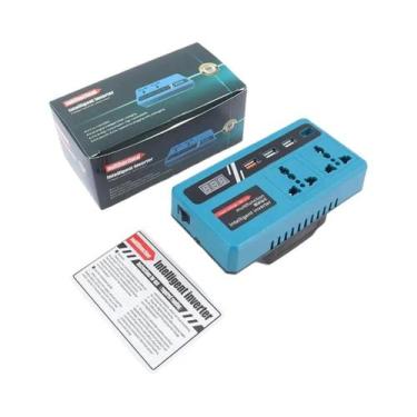 Imagem de Inversor De Bateria 18V-21V Para 110V-220V Com 4 USB E LED, Transforma