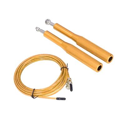 Imagem de Corda de pular, corda de exercício simples, conveniente, forte, durável para casa para academia para atividades ao ar livre(Ouro local liga de alumínio)