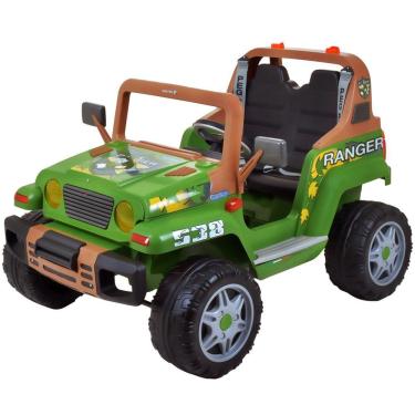 Imagem de Carro Ranger Infantil Elétrico Criança Mini Veiculo 3 Anos até 60 Kg 12V Verde Peg Perego