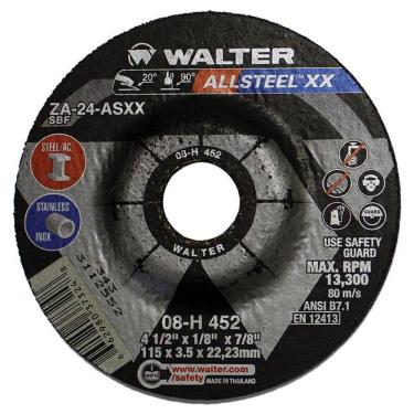 Imagem de Disco De Desbaste 4.1/2" x 1/8" x 7/8" 08H452 - Walter