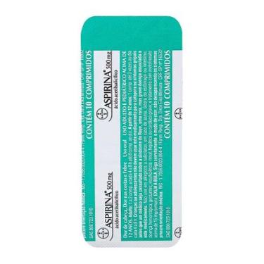 Imagem de Aspirina AD 500mg 10 comprimidos BAYER