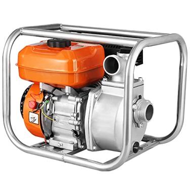 Imagem de Bomba de água semi-lixo alimentada a gás bomba de superfície do motor a gasolina bomba de transferência de água portátil para cárter gramado jardim irrigação lago piscina agricultura, laranja-5 cm