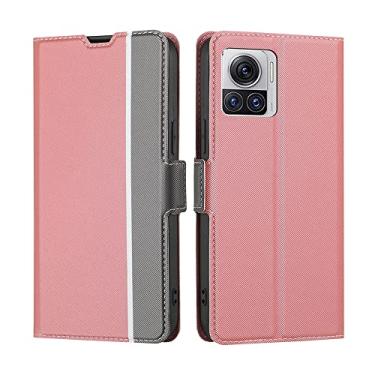 Imagem de YUNCHAO Caixa de telefone Para Motorola Edge X30 Pro 5G / Edge 30 Ultra Twill Texture Latele Fuille Leather Case capa para celular