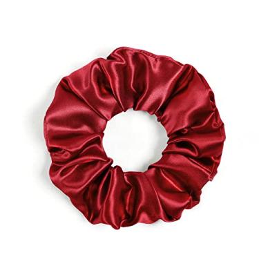 Imagem de DISANGNI Prendedores de cabelo de seda para prevenção de frizz e quebra, 22 Mommes puros 100% seda de amoreira sem danos, suportes de rabo de cavalo de seda elástica, 16 peças, cor