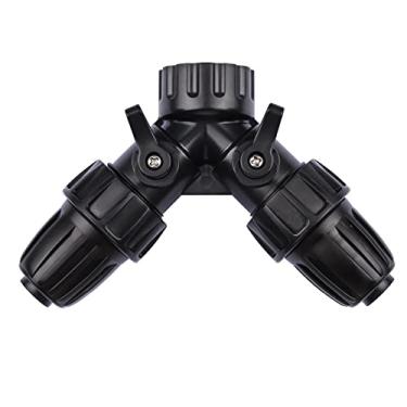 Imagem de Yulaiyoen Mangueira de irrigação por gotejamento de 1/2 polegada para adaptador de torneira para tubo de irrigação por gotejamento (ID de 0,527 polegadas, 0,60 polegadas – 0,650 polegadas OD), conector divisor de água em Y de 2 vias para babador de torneira de mangueira de jardim de 0,95 cm