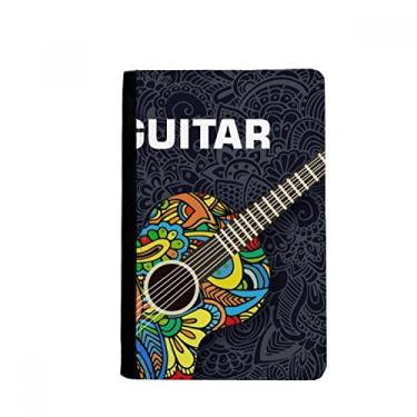 Imagem de Porta-passaporte com design de instrumento musical para violão, capa para carteira, bolsa para cartão, Multicolorido.