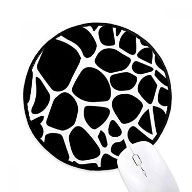 Imagem de DIYthinker Girafa Animal Art Grain Ilustração Padrão Mouse Pad Desktop Escritório Tapete Redondo para Computador