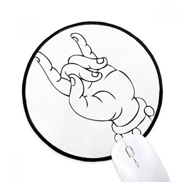 Imagem de DIYthinker Cultura Mão Simples Ilustração Padrão Mouse Pad Desktop Escritório Tapete Redondo para Computador