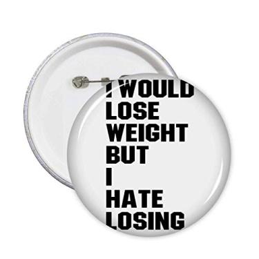 Imagem de Broche de slogan de perda de peso em inglês preto para decoração de 5 peças