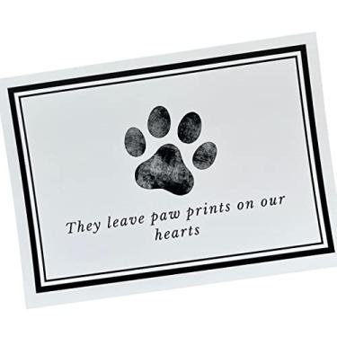 Imagem de 16 Paw Print Pet Sympathy Cards with Envelopes (4.25 X 6 Inches) for Dog Groomers,pet Grooming, Veterinarians, vets, Boarding