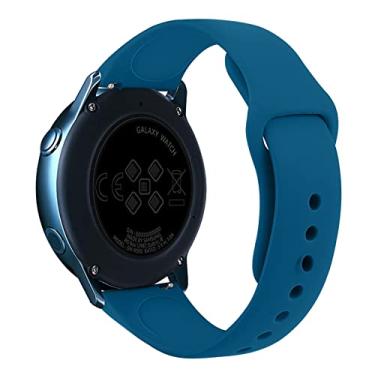 Imagem de KAPPDE Pulseira de silicone para 20mm Universal Sport Bracelet Watch 4 Classic 42 46mm Smartwatch Watch Band (Cor: Azul royal, Tamanho: 20mm Universal)