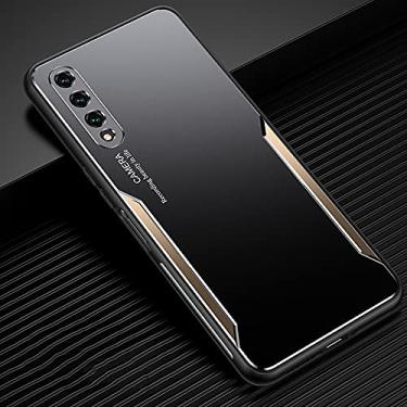 Imagem de HONGYAN Capa de telefone Para Honor 9x Pro Blade Series TPU Frame + Titanium Alloy Sand Blasting Technology Backplane + Color Aluminium Lelloy Decorativa de borda móvel Shell protetor Capa protetora