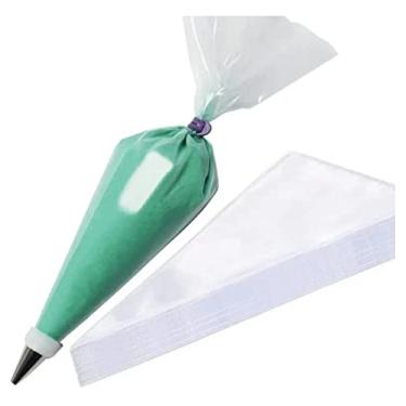 Imagem de Saco Para Confeitar Médio Kit C/ 100 Unidades Descartáveis.