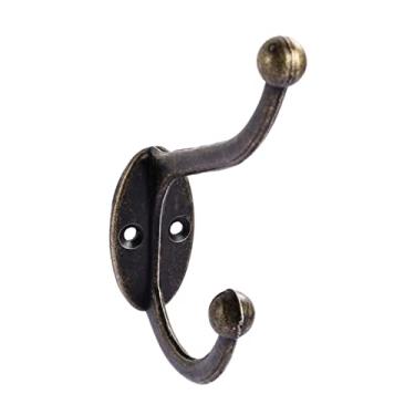 Imagem de KIZQYN Ganchos de casaco Vintage Ganchos Gancho Liga Bronze Pano Saco de Casaco Chapéu Ganchos Pendurados Banheiro Racks de Cozinha com Parafusos Suporte de Porta Rack de Cabide Montado na Parede