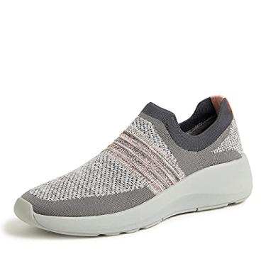 Imagem de Dearfoams Tênis feminino original Comfort Elena sem cadarço, Cinza Multi, 38