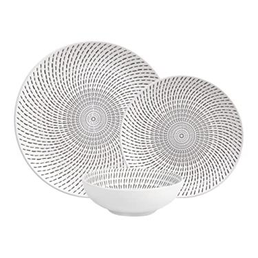 Imagem de Aparelho de jantar Tourbillon em ceramica 18 pecas cor branca