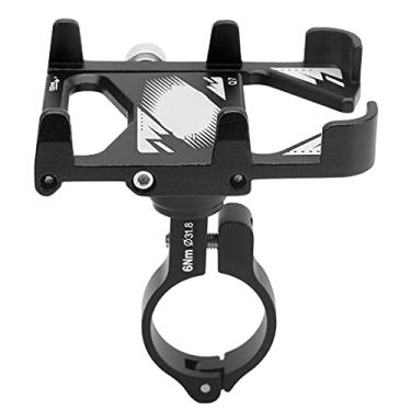 Imagem de OKJHFD Suporte universal para celular com rotação de 360°, pode ser ajustado, suporte para celular em liga de alumínio para guidão de bicicleta (3 cores)(black)