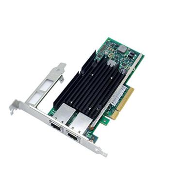 Imagem de Jeirdus PCI-E x8 de 10 GB com chipset Intel X540-T2 placa de rede Ethernet dupla porta RJ45 servidor LAN adaptador NIC
