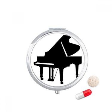 Imagem de Caixa de comprimidos de piano com estampa de instrumento de música clássica, dispensador de remédios