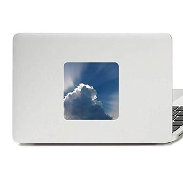 Imagem de Adesivo de vinil para laptop com nuvens brancas escuras, decoração de policarbonato