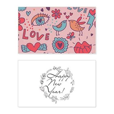 Imagem de Lovers Flower Plant Paint New Year Festival Greeting Card Bless Message Gift