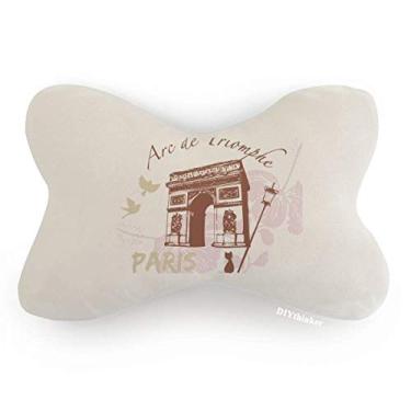 Imagem de DIYthinker Almofada de apoio de cabeça para decoração de pescoço Arch of Triumphal France Paris