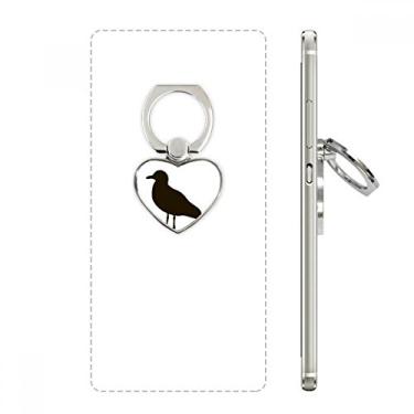 Imagem de Suporte de anel de celular preto com desenho de animal de gaivota, suporte universal