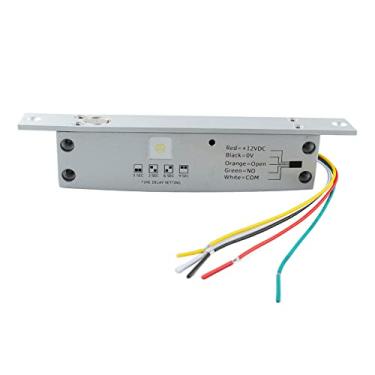 Imagem de Focket Bloqueio de Parafuso Elétrico DC12V, 5 Linhas, Atraso de 4 Tempos, Trava de Porta Estreita, Eletrônica à Prova de Falha