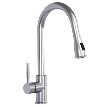 Imagem de Torneira Para Cozinha Pia Bica Alta Com Ducha Móvel Giro 360° Modo Chuveirinho ou Jato...