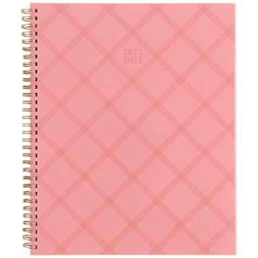 Imagem de Cambridge Agenda acadêmica 2023-2024, semanal e mensal, 21 cm x 28 cm, grande, abas mensais, bolso, capa flexível, translúcida (1666-905A)