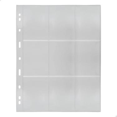 Imagem de Kit 10 Folha para Cards Acetato 29,5x23 PCCB 9 Bolsos