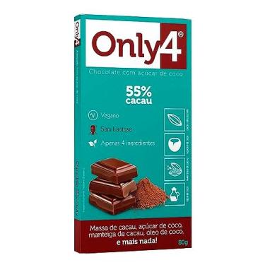 Imagem de Chocolate 55% Cacau Com Açúcar de Coco Only 4 80g