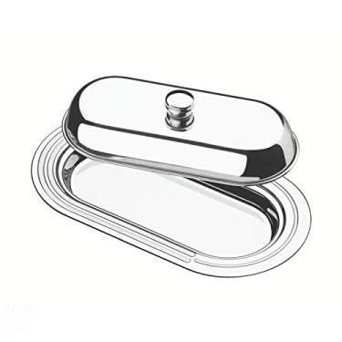 Imagem de Manteigueira com Tampa Aço Inox, Prata, Tramontina