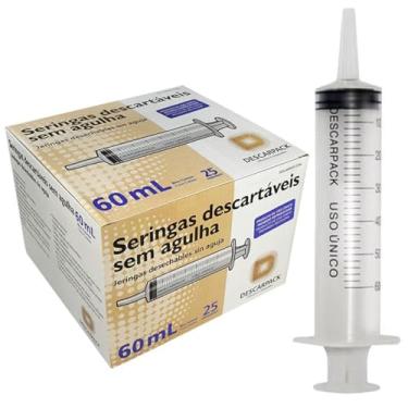 Imagem de Seringa 60 Ml Bico Cateter C/25 Descarpack