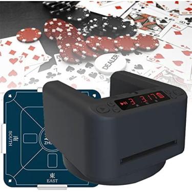 Imagem de Máquina Automática De Distribuição De Cartas, Máquina De Divisão De Cartas Portátil Giratória De 360 ​​° Com Toalha De Mesa De Pôquer Shuffler De Cartas Recarregável Para Jogos De 2 A 8 Pessoas,Pr