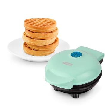 Imagem de DASH Mini Maker para waffles individuais, Hash Browns, Keto Chaffles com fácil de limpar, superfícies antiaderentes, 10 cm, Aqua