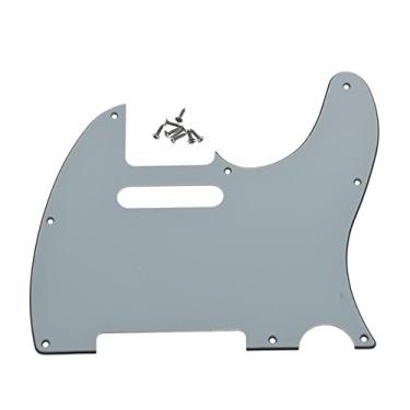 Imagem de KAISH 8 Hole Tele Style Pickguard TL Guitar Pick Guard Placa de raspar para Tele/Telecaster Branco 3 Camadas