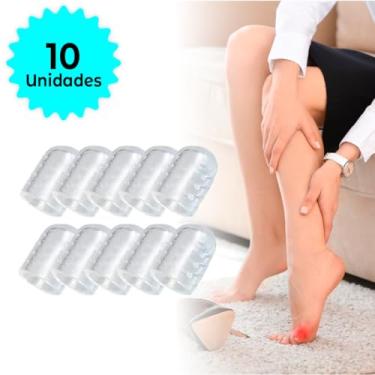 Imagem de Protetor Dedos Dos Pés Gel Silicone 10 Unidades Dedeira Calo Unha Encravada