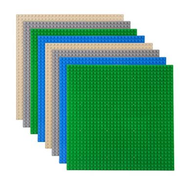 Imagem de LVHERO 8 Pack Classic Baseplates Building Plates for Building Bricks 100% Compatible with All Major Brands-Baseplate, 10" x 10", Multicolored