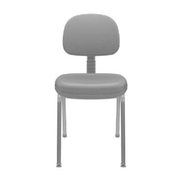 Imagem de Cadeira Fixa 4 Pes Operativa Plus Couro Plaxmetal